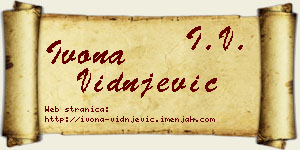 Ivona Vidnjević vizit kartica